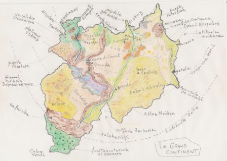 Carte du pays des guignols gris : le grand continent
